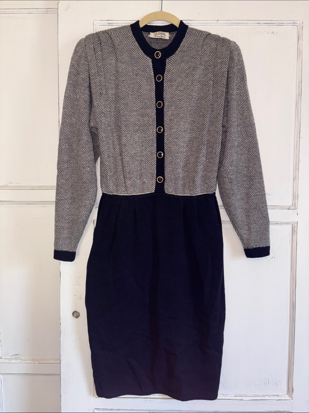 Vintage St. John Neiman-Marcus knit long sleeve dress